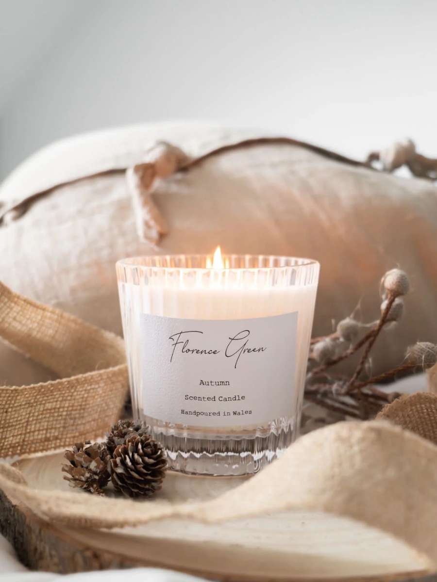 Florence Green lit candle from the limited-edition Autumn collection